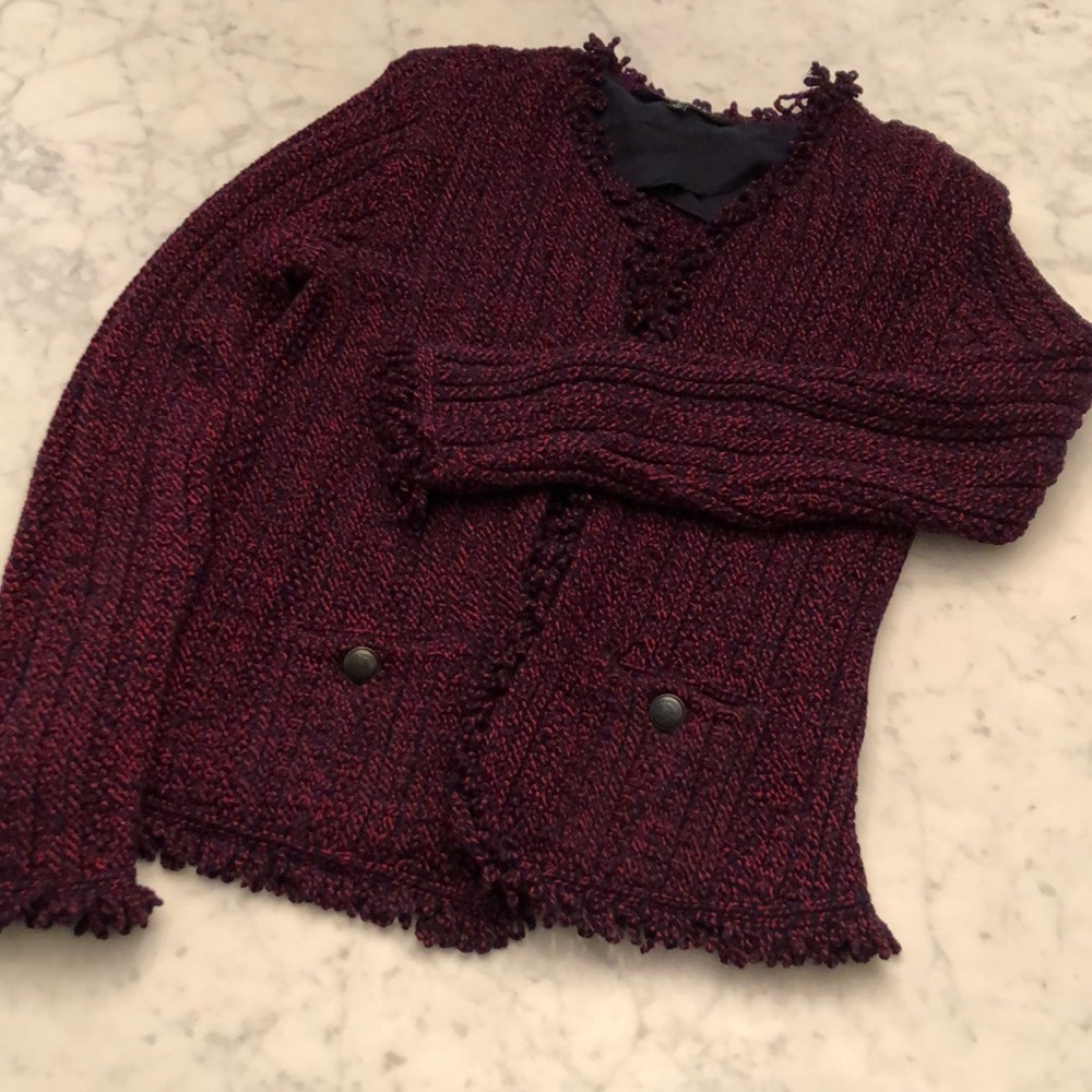 Intermix Cardigan with shoulder pads